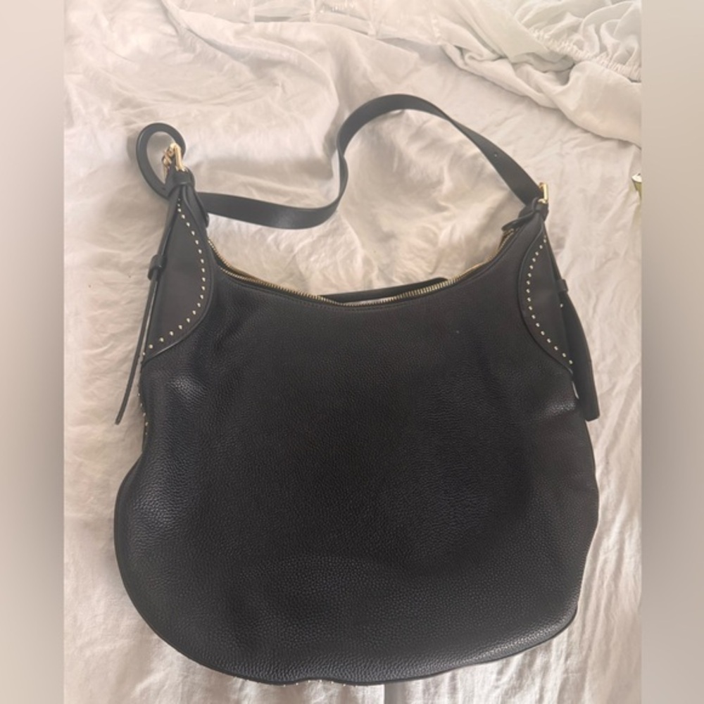 Rebecca Minkoff Black Leather Studded Shoulder Bag